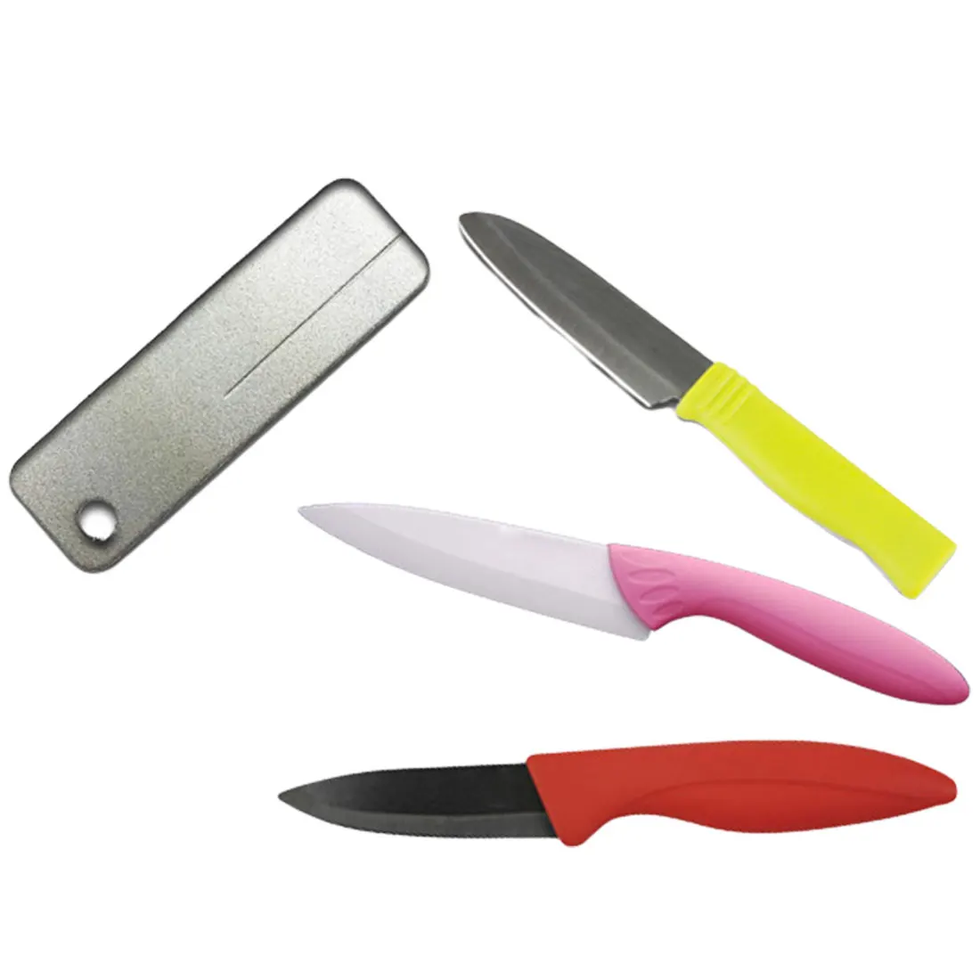 Portable Mini Portable Pocket Diamond Stone Outdoor Camping Sharpener Keychain for Knife Fish Tools 63*18mm