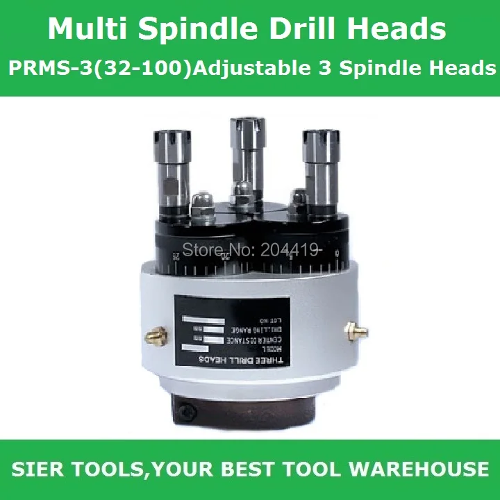 

New Arrival!/Multi Spindle Drill Heads/PRMS-3(32-100)Adjustable 3 Spindle Heads/three spindle drilling heads/can be customized