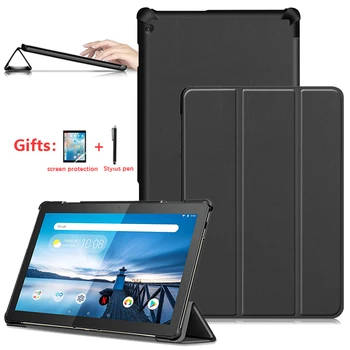 

Cover for Lenovo Tab M10 TB-X605F TB-X605L Smart PU Leather Magnetic Stand Case for Lenovo Tab M10 Shell + Film+ Stylus Pen