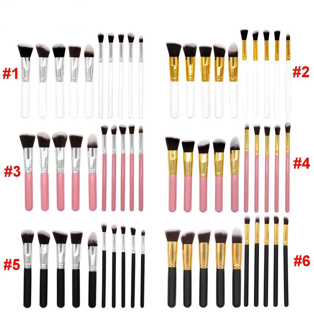 Romantc медведь набор кистей для макияжа Pro Для женщин принадлежности для макияжа для тени для век 10 инструменты для индивидуальных косметических средств в каждом комплекте DHL BR001 - Handle Color: Mix colors