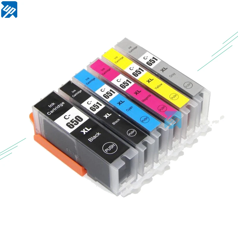 12pcs PGI 650 CLI651 GY compatible ink cartridges for Canon MG6360 MG7160 MG7560 IP8760 printer