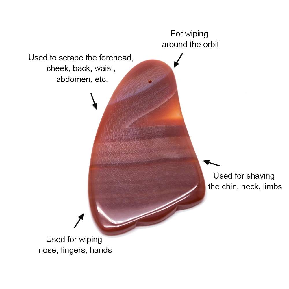 Агатовый массаж скребком гуаша доска набор массажные инструменты для спа салон акупунктурная терапия триггер точка лечения C1432