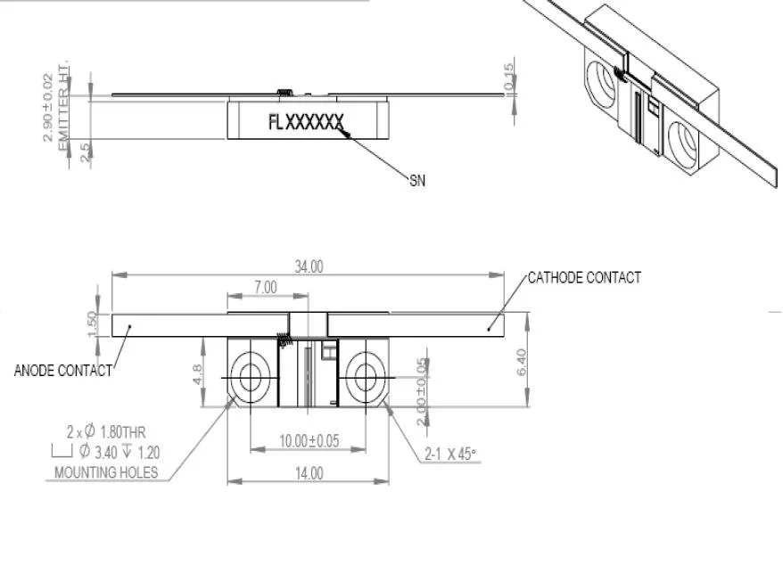 10 Вт 808nm лазерный диод F-mount с FAC линзой для dpss насоса