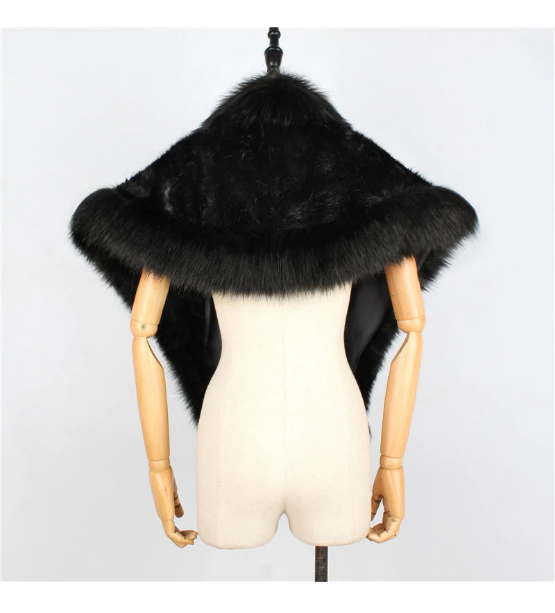 2018 fashion Europe and America party fox fur grass shawl atmosphere elegant noble imitation fur plush shawl (11)