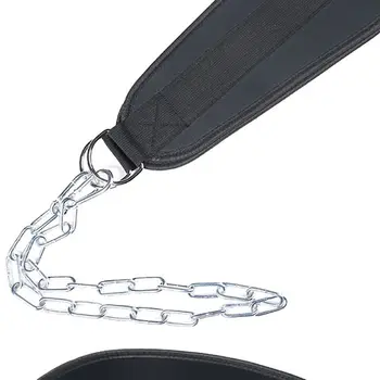 

2019 Weight Belt Adjustable Dipping Belts Pull-up Muscle Training Back Support Strap With Chain Single/Double Ring