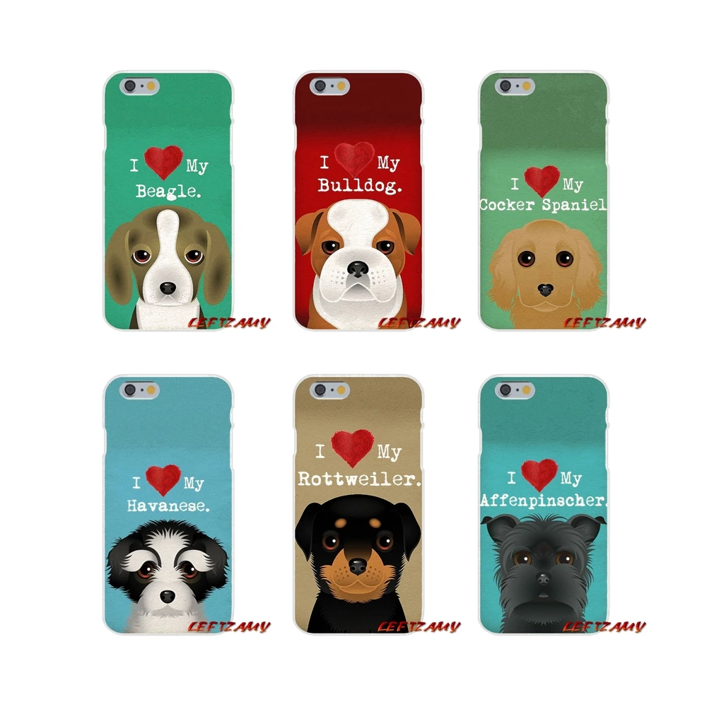 For Huawei P Smart Mate Y6 Pro P8 P9 P10 Nova P20 Lite Mini 2017 Mobile Phone Skin Cover I Love My Dog Yorkie Papillon boxer | Мобильные