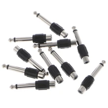 10 Pcs RCA Female Jack To 6.35mm 1/4 10 Pcs RCA Female Jack To 6.35mm 1/4