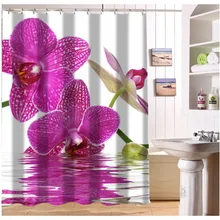 CHARMHOME Пользовательские элегантный цвет цветок орхидеи#4 Современный Душ Шторы Ванная комната Водонепроницаемый