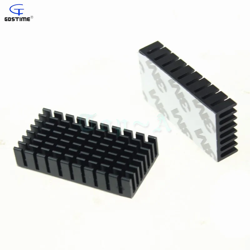 Awxlumv 2Pcs Small Heatsink 2 x 1x 0.4 inch/ 50 x 25 x 10 mm with Pre Thermal Conductive Tape Aluminum Heat Sink for Cooler PCB Device Cooling LED IC Chips CPU GPU VGA