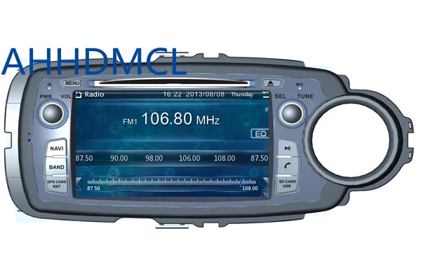 Top AHHDMCL Car Multimedia Player DVD Stereo Audio Navigation For Toyota Yaris 2011 2012 2013 2014 2015 2016 2017 Right Hand Drive 2