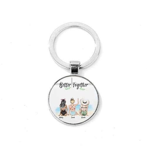 SONGDA Friends TV Show Keychain Classic Scene Central Perk Logo Glass Gem Key Ring Bag Charm Key Chain for Good Friends Trinkets - Цвет: Style 12