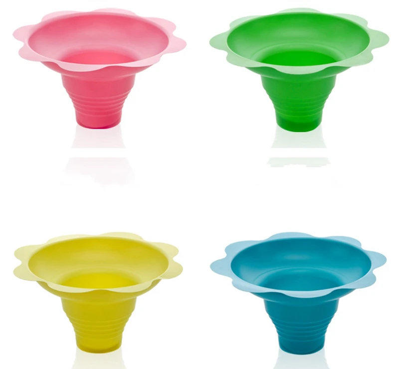 

1000ps 250ML flower shape cups bowls disposable plastic ice cream Parfait sundae cup event party wedding supplies