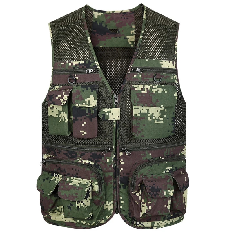 Summer Style Men's Vest Camouflage Mesh Vest For Men Photography