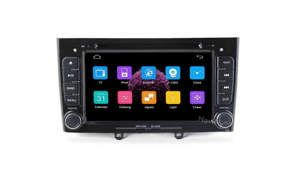 Best NaviFly Windows ce6.0 2din Car GPS radio stereo for Peugeot 308 408 Car dvd multimedia player with steering wheel control BT RDS 10