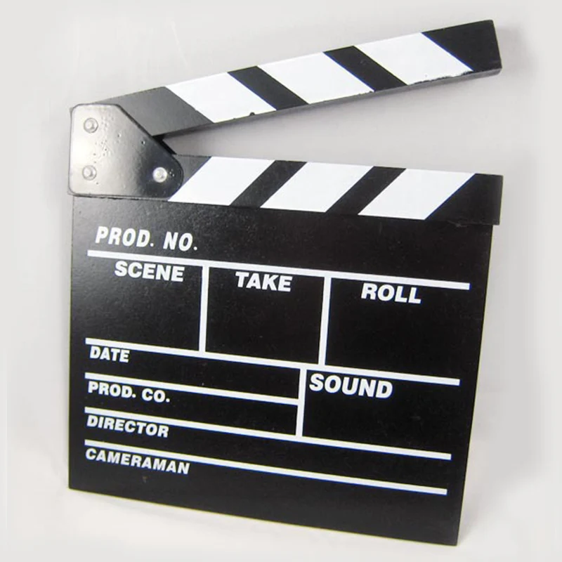 

new Clapper Board TV Movie Film Cut Prop Cute Classical Director Video Scene Clapperboard Camera & Photo Accessories