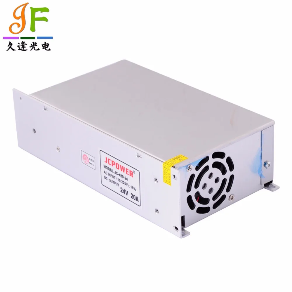 Adapter AC110/220V to LED DC24V 20A 480W iron cover Power Supply Transformer for CCTV 3528 5050 RGB strip | Освещение