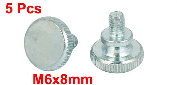 Uxcell 5 шт. M6x12mm оцинкованная Метрическая плоская Накидная головка крепежные винты для большого пальца болты 10 мм | 12 мм | 16 мм | 20 мм | 25 мм | 30 мм |