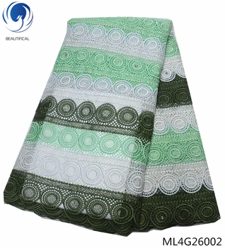 

BEAUTIFICAL water soluble lace fabric guipure lace fabric for sewing african cord lace 5 yards/lot with free shipping ML4G260