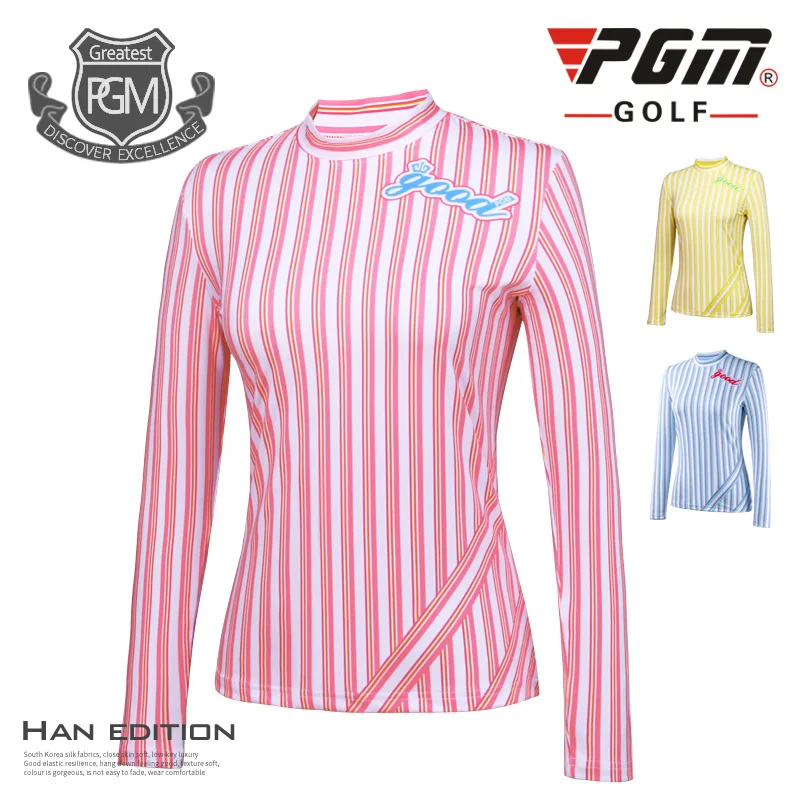 

Cool Tops Women Clothes Lady Long-sleeved Tshirt Vertical Stripes Summer Thin Golf Ice Silk Outddoor Sportswear Tennis Shirt