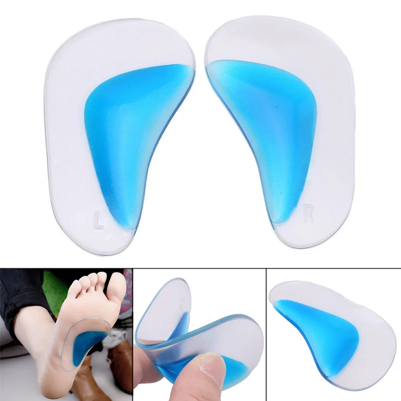 High Quality 2pcs Arch Support Insoles Orthotic Flatfoot Shoes Inserts Health Care Rubber