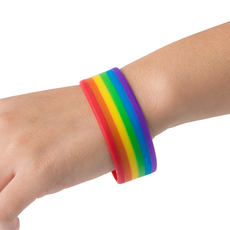 20 шт Быстрая безопасный браслет с символикой ЛГБТ геи гордость Браслет «Радуга» браслет для гей лесби Вечерние