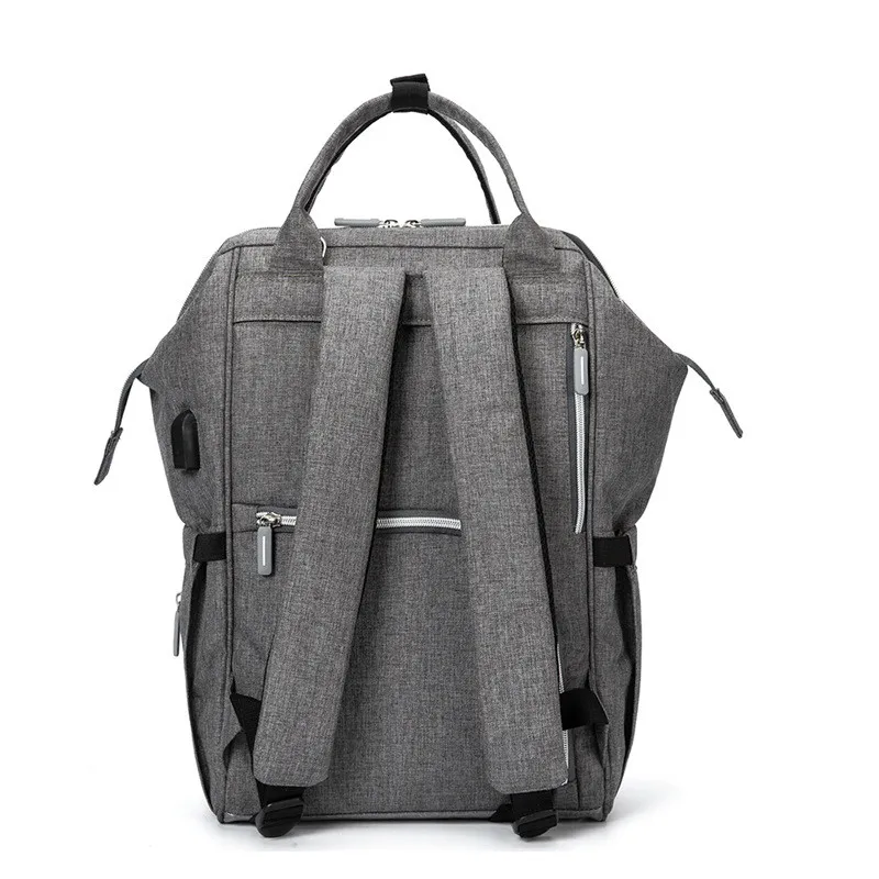 2019 Brand New Pockets Printed Shoulder Backpack Mother and Baby Solid Bag Fashion Multi-function Mummy Bag Large Capacity 03