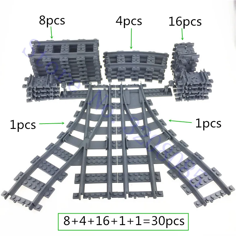 Городские поезда поезд гибкие рельсы пересечение прямые изогнутые рельсы строительные блоки кирпичи детские игрушки