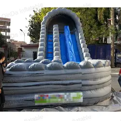 Гуанчжоу Qinda виниловые Inflatabel мокрой слайд, детские надувные горки, гигантские двойной слайд переулок