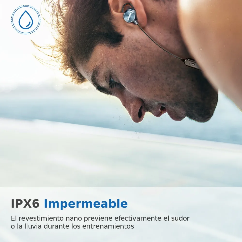 MPOW 083A Portable Magnetic Bluetooth Headphone Stereo Music Wireless Earbuds Waterproof Sport Earphone With Microphone&EVA Case