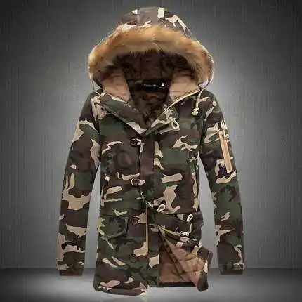 Camouflage Down Jackets 2015 New Designer Brand Fashion