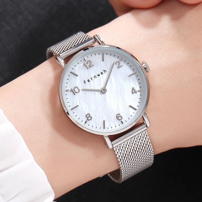 

Two Pin Digital Colorful Dial Ladies Watches Quartz Women Dress Watch Simple Milan Mesh Belt Swimming Watch Horloges Vrouwen