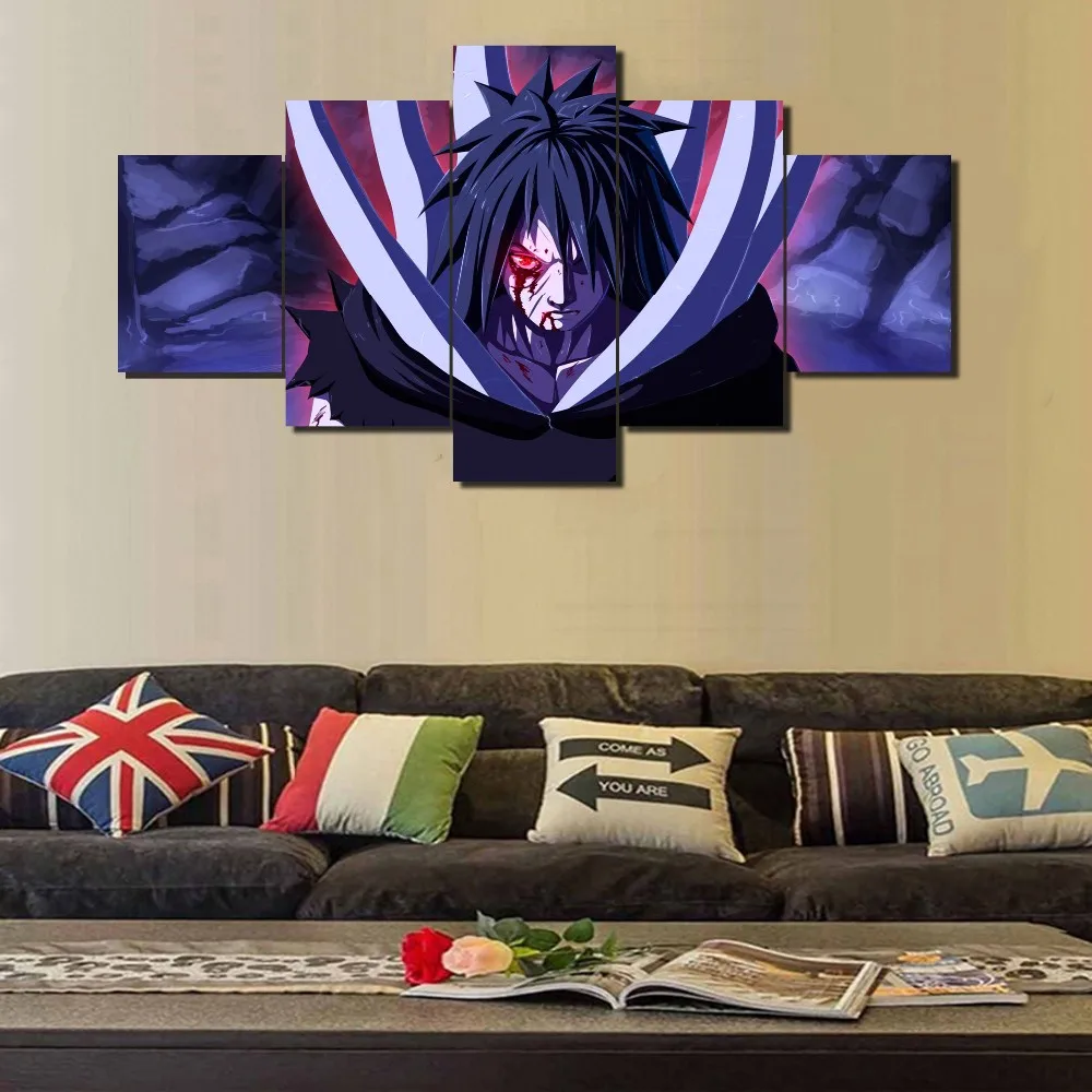 

Painting Canvas Printed Poster Modern Cuadros 5 Panel Naruto Anime Home Decor For Living Room Artwork Wall Art Modular Pictures