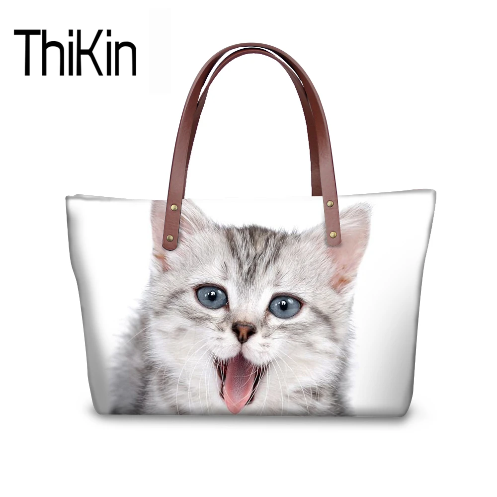 Thikin 3d حيوان لطيف القط الطباعة نساء حقائب جميلة قدرة كبيرة الأعلى مقبض حقائب الكتف حقيبة السيدات حقيبة الشاطئ حقيبة Thikin 3d حيوان لطيف القط الطباعة نساء حقائب جميلة قدرة كبيرة الأعلى مقبض حقائب الكتف حقيبة السيدات حقيبة الشاطئ حقيبة