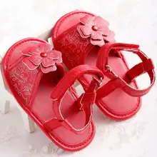 Новинка для новорожденных; детские сандалии цветок мягкая подошва Нескользящие Детские кроссовки красивые для маленьких девочек сандалии обувь для девочек для маленьких девочек Летняя обувь