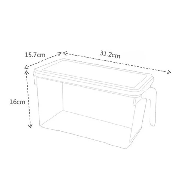 Кухня прозрачный пластиковый ящик для хранения зерна контейнер для хранения фасоли содержит герметичный пищевой контейнер-холодильник ящик для хранения