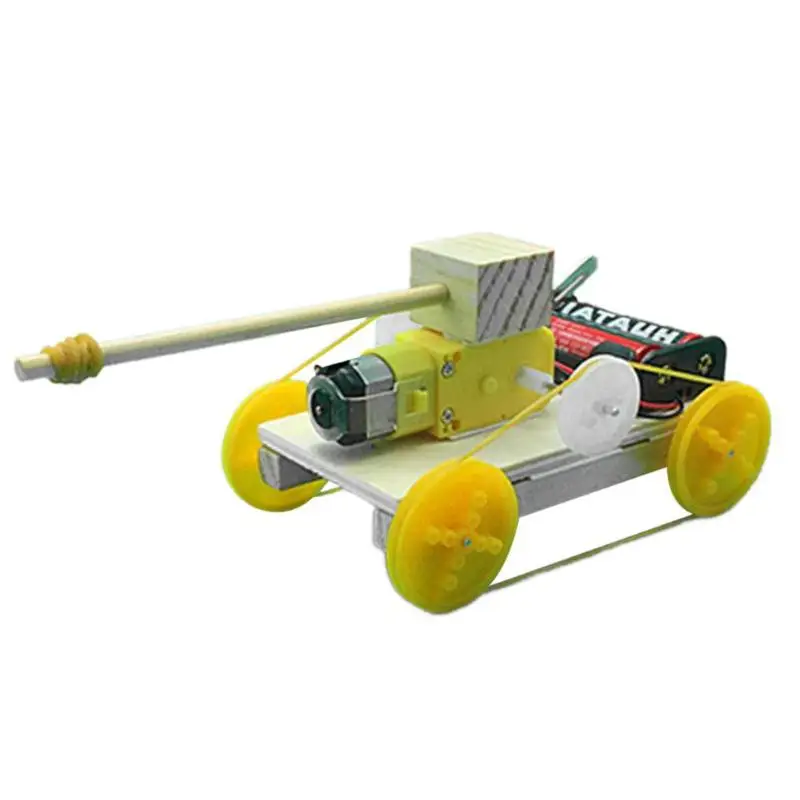 

Kids Creative DIY Assembly Toys Educational Model Tank Model Kits Wooden Electronic Components Physical Science Experiment Toys