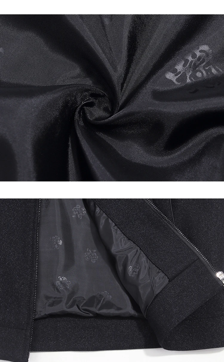 WAEOLSA Father Black Jacket Wool Blends Basic Coat Man Turn Down Collar Jacket Aged Men Casual Coat Woollen Outerwear Grandpa  (1)