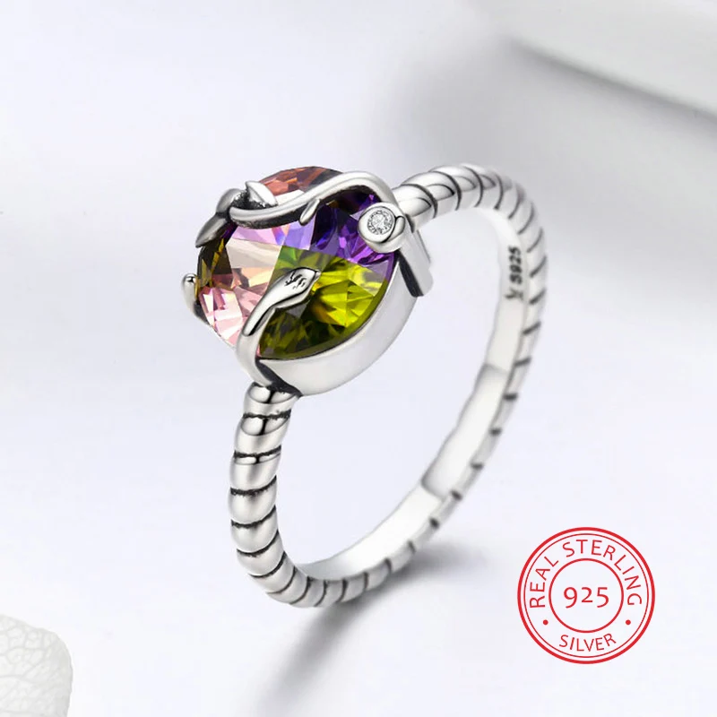 

New Beautiful Rings Luxury Colorful/Blue Cubic Zirconia for Women's Engagement Gifts 925-Sterling-silver Jewelry Szie6/7/8