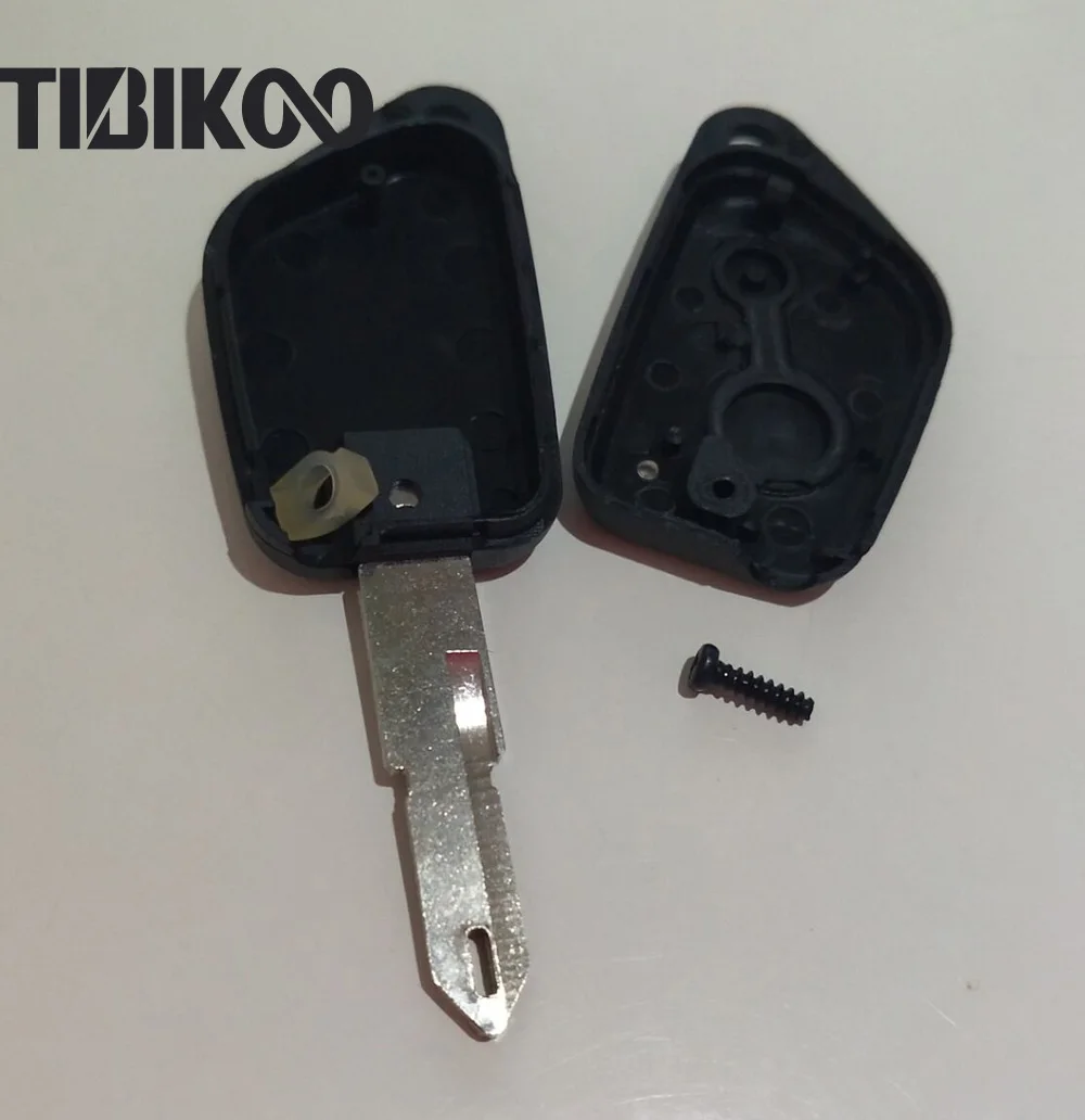 2 Button Remote Key Shell Fob with Groove Blade Fit for PEUGEOT 405 106 206 306 