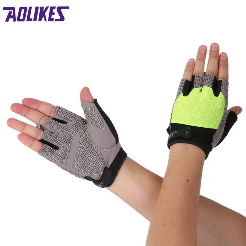 1Pair Men Women Custom Fitness Gym Exercise Training Gym Gloves Body Building Training Sports Fitness Weight Lifting Gloves W13