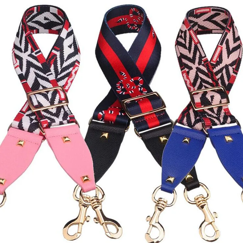 

Bag Straps Colorful Shoulder Belts Replacement Detachable Handbag Handle DIY Long Belts Bands Gold Buckle Bag Accessories
