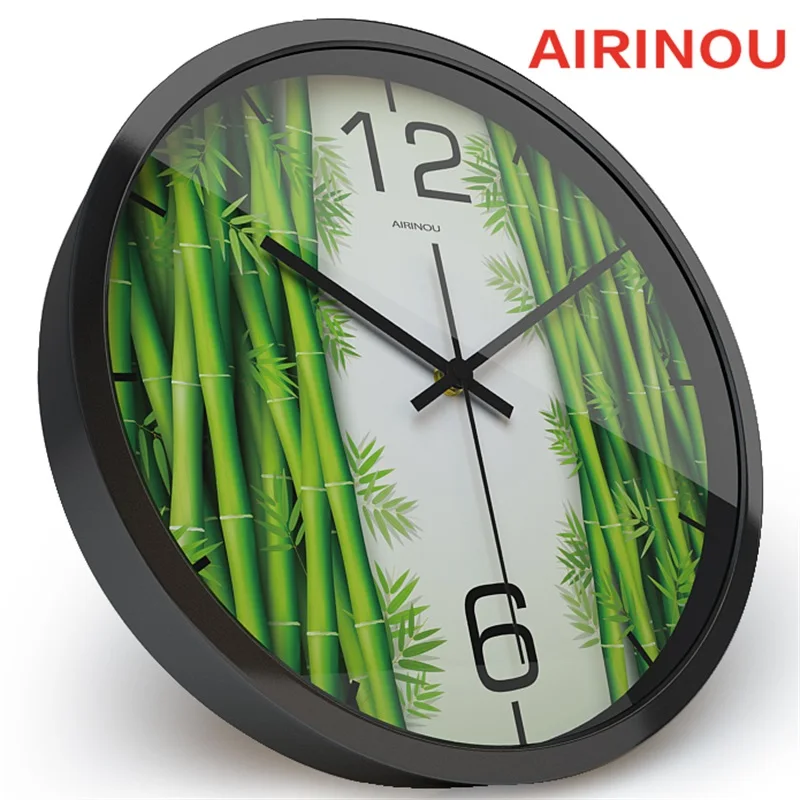 Airinou панда бамбуковый лес креативные модные настенные часы