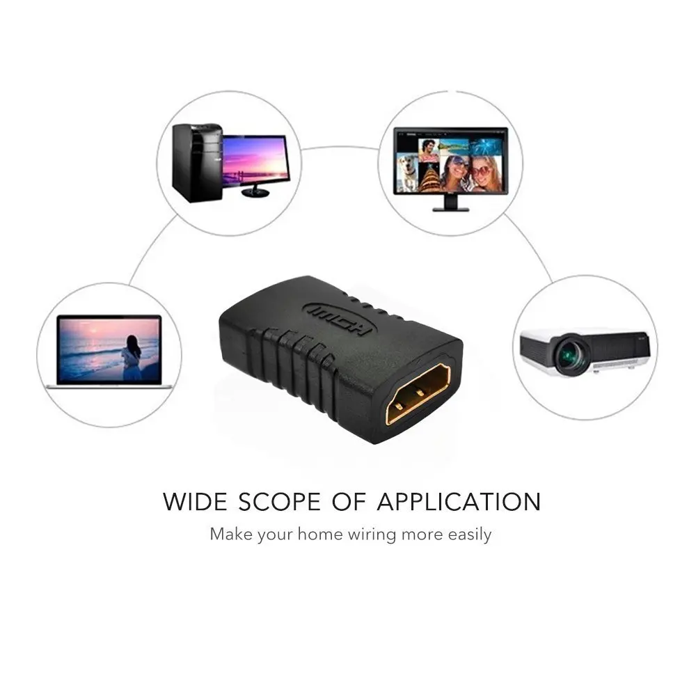 10 шт. HDMI муфта Универсальный позолоченный V1.4 Тип удлинитель адаптер Мама мама