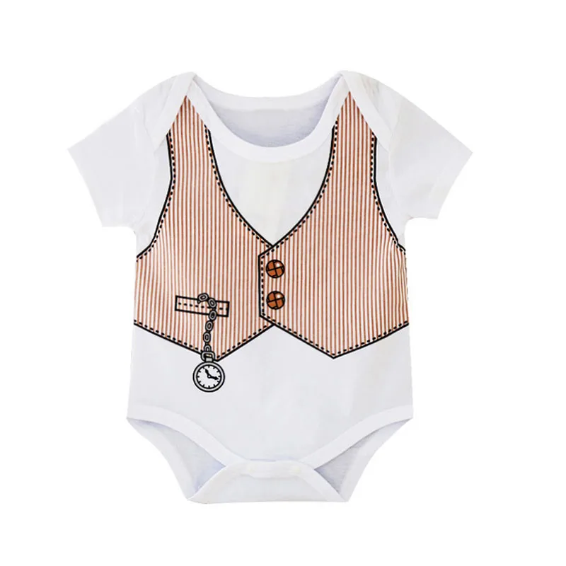 2017 Baby Boy Romper Summer Necktie Infant Gentleman Romper Toddler Kid's Causal Jumpsuits Newborn Rompers Baby Costume Clothing (16)