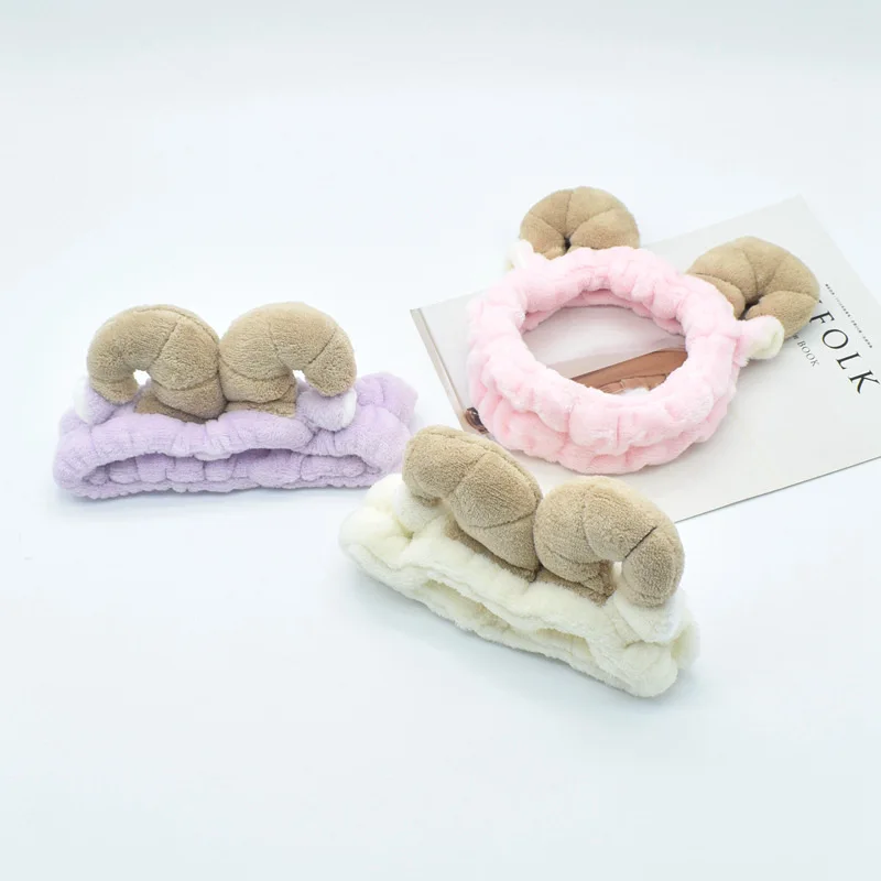 

2019 A variety of styles New Korean Washing Hair Band Ladies Veneer Hair Band With Plush Cute Sweet Horns Hair Band