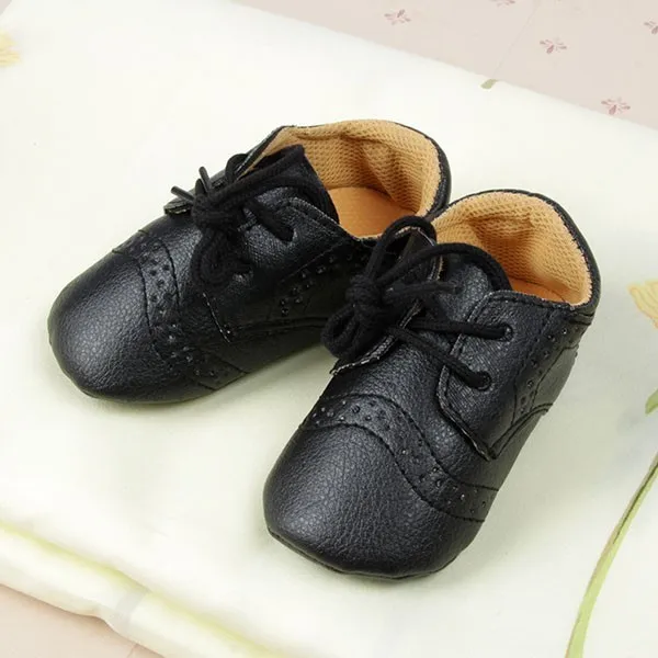 1 пара брендовых детских нескользящих мягких ботинок из искусственной кожи для малышей, нескользящая детская обувь для малышей 3-12 месяцев