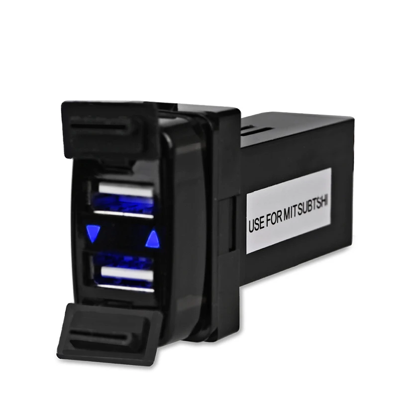 Автомобильное зарядное устройство Herorider 5V 2.1A с двумя разъемами USB для MITSUBISHI