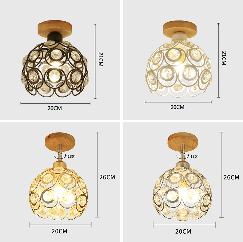 Современные потолочные светильники Хрустальные потолочные лампы скандинавские Plafonnier светодиодный винтажные светильники для гостиной спальни дома фойе E27