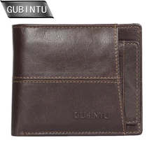 GUBINTU Для мужчин кошелек из натуральной кожи короткие кошельки и сумки со съемными кредитной держатель для карт молния Pocker портмоне сумочки известного бренда carteira