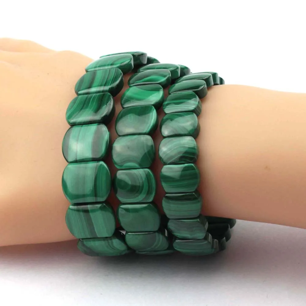 Natural malachite stone beads braclet natural GEM stone bracelet for woman for gift free shipping wholesale !